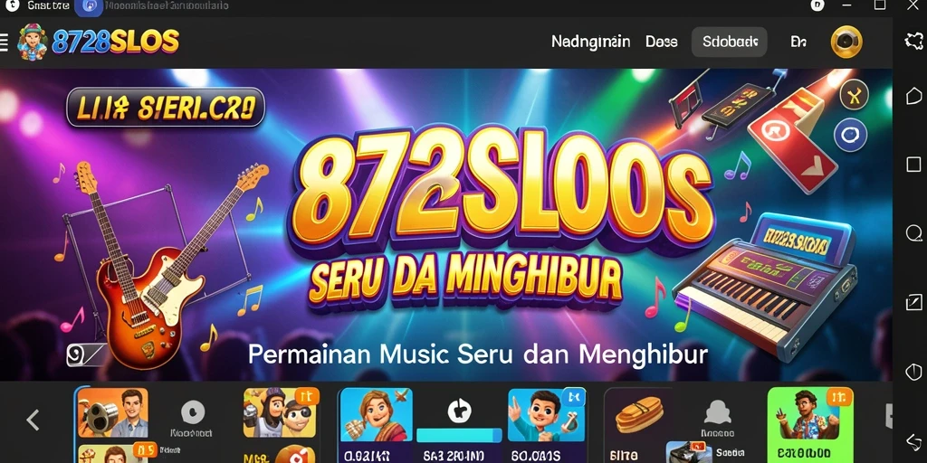 Tampilan gameplay menarik dengan kombinasi musik dan slot.