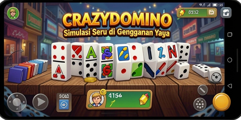 Tampilan seru gameplay <strong>CRAZYDOMINO</strong> dalam aksi.