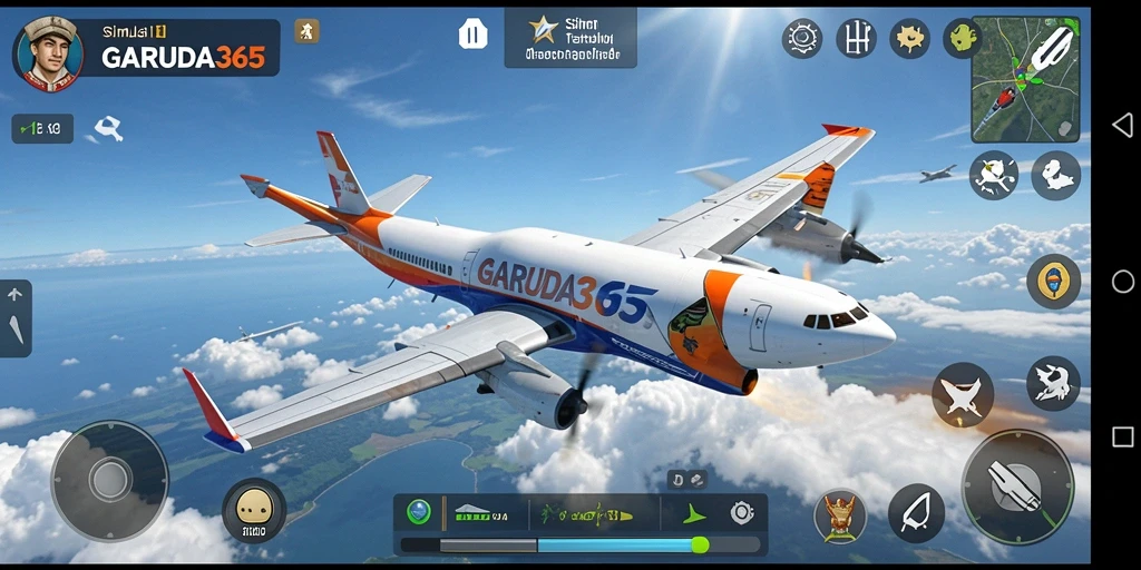 Screenshot GARUDA365 menampilkan pengalaman penerbangan yang mendalam dan realistis.