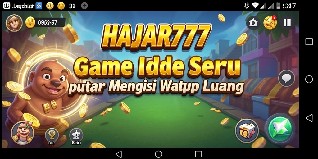 Tampilan gameplay seru di HAJAR777 dengan elemen Idle yang menarik.