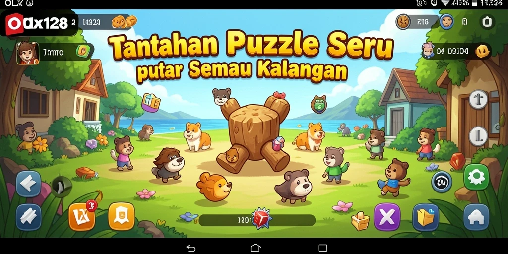 Tampilan gameplay OLX128 yang menantang dan menarik.
