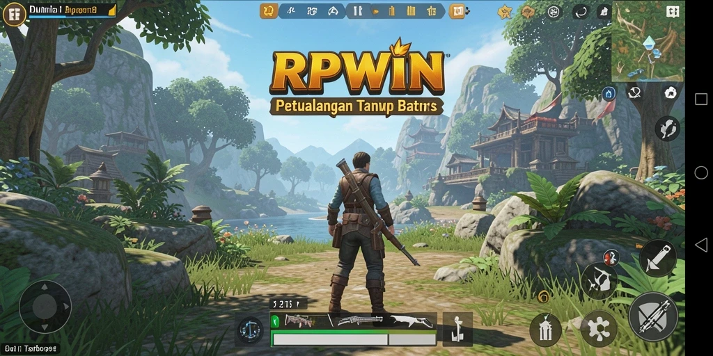 Screenshot RPWIN menunjukkan keindahan dunia terbuka yang luas.