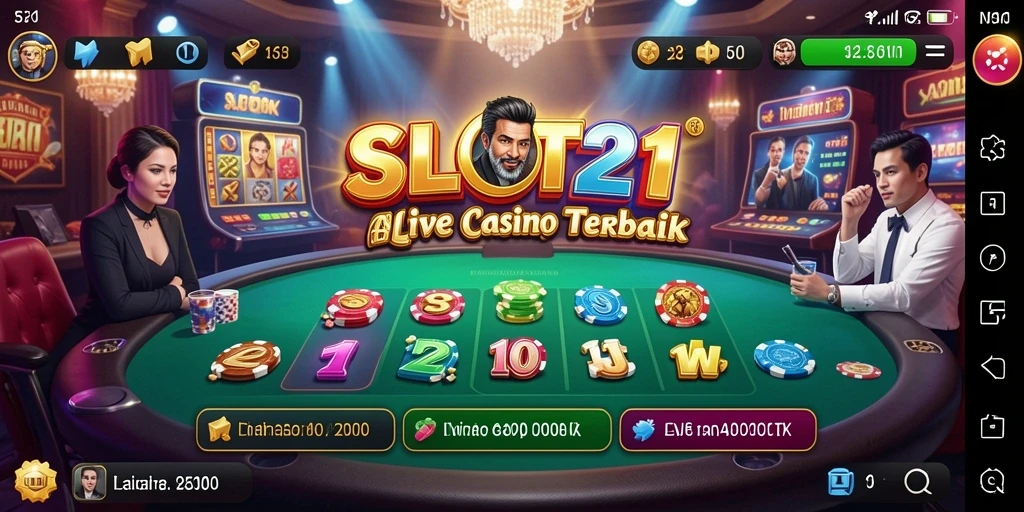 Tampilan menarik permainan Live Casino SLOT21 yang mengasyikkan.