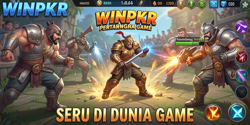 Tampilan seru dari gameplay <strong>WINPKR</strong> saat bertarung.