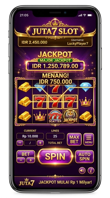 Proses pengunduhan aplikasi di juta7 yang cepat.
